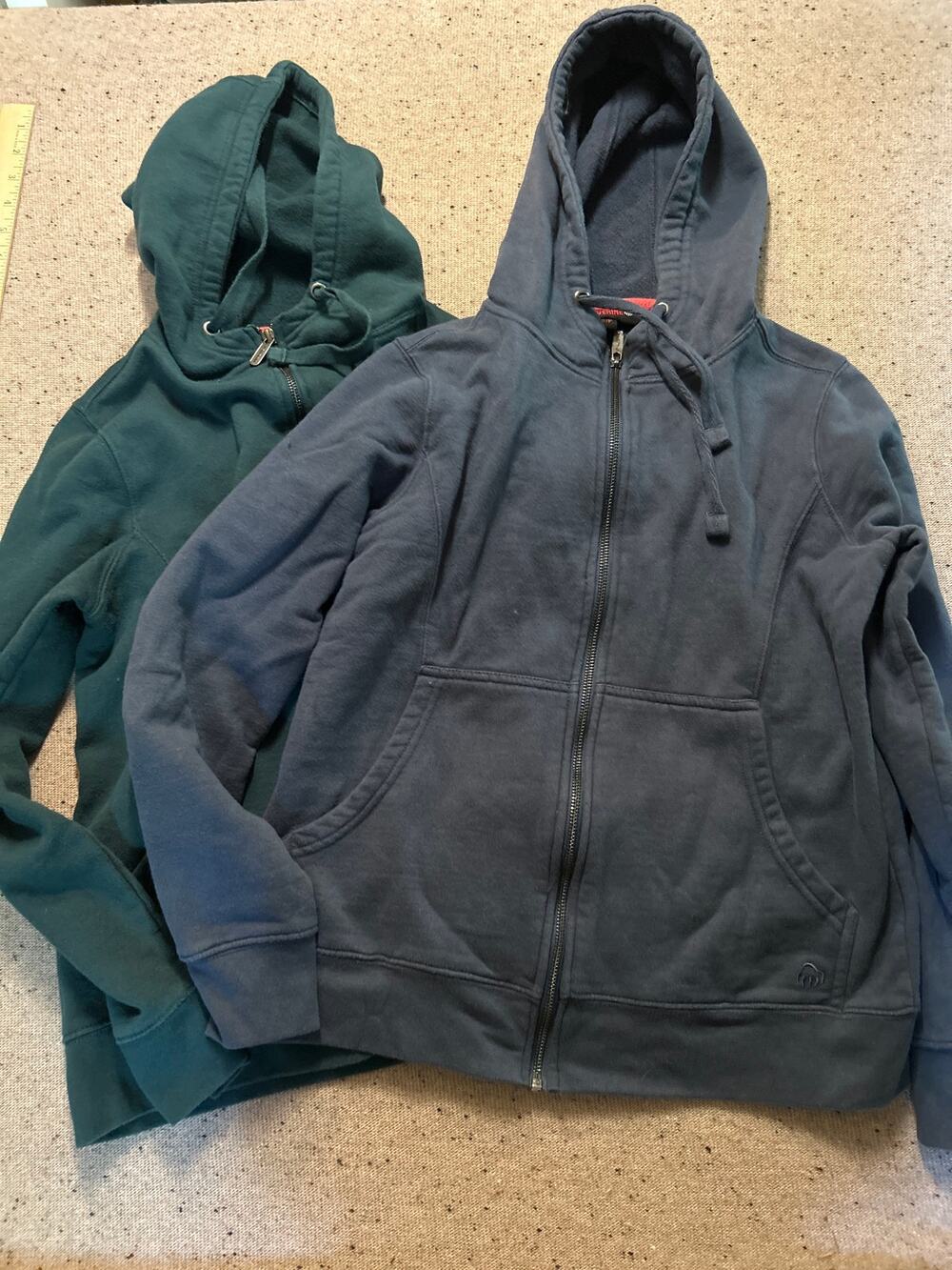 Wolverine Ashland Two Full Zip Hooded Sweatshirts Women's Small Blue Green